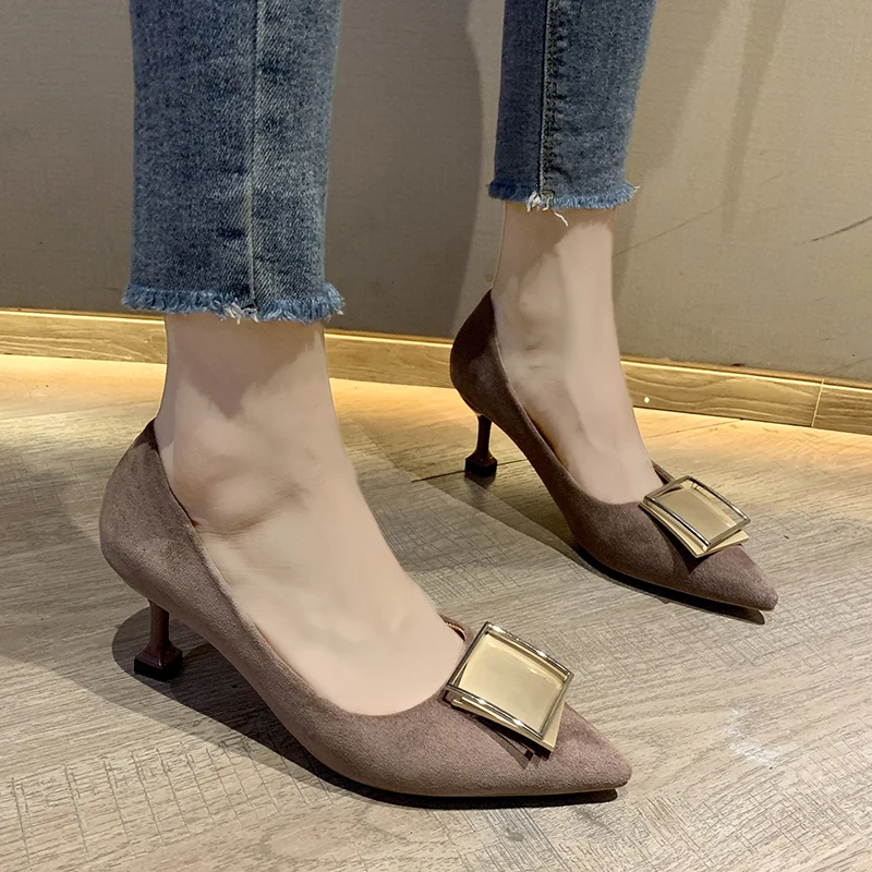 Туфли-лодочки женские на высоком каблуке повседневная обувь для ужина клуба