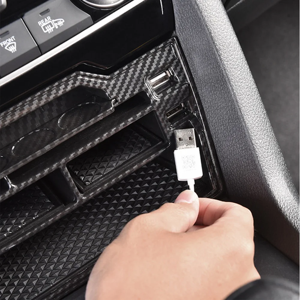 

With USB Charging Storage Box With USB-LED 1 Set 2016-2020 ABS Car For Honda Civic Quality