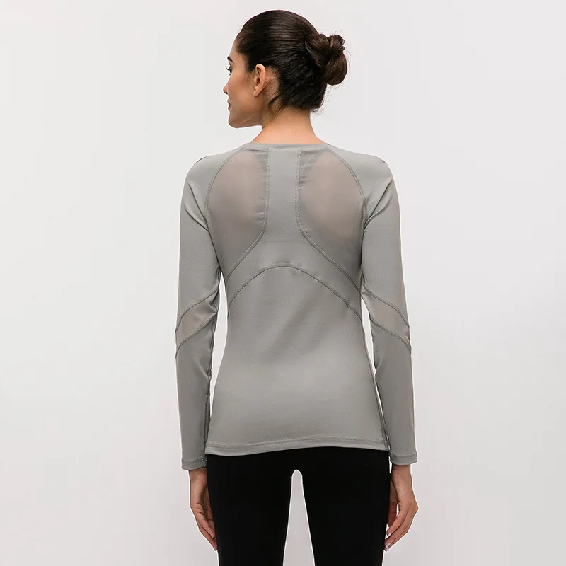 

Sports Tops Gym Women Fitness T Shirt Woman Long Sleeve Yoga Top Mesh Womens Gym Tops Sport Wear Women