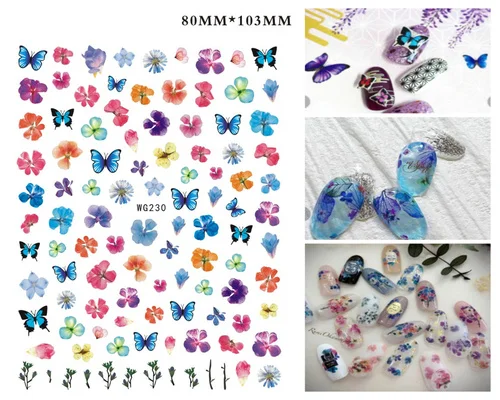 Красивая бабочка Фэнтези 3D наклейка для ногтей Наклейка украшение инструмент |