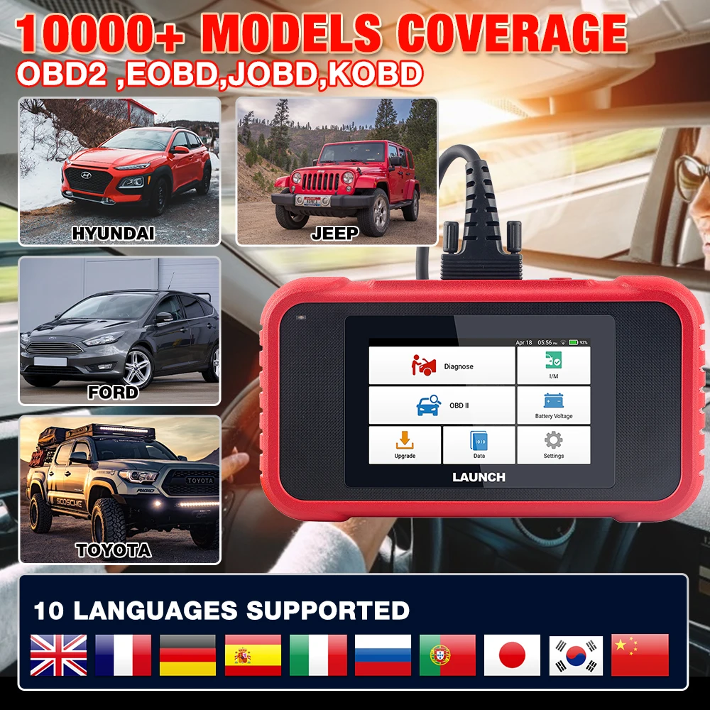 LAUNCH X431 CRP123E OBD2 автомобильный сканер OBD OBDII двигатель ABS подушка безопасности SRS