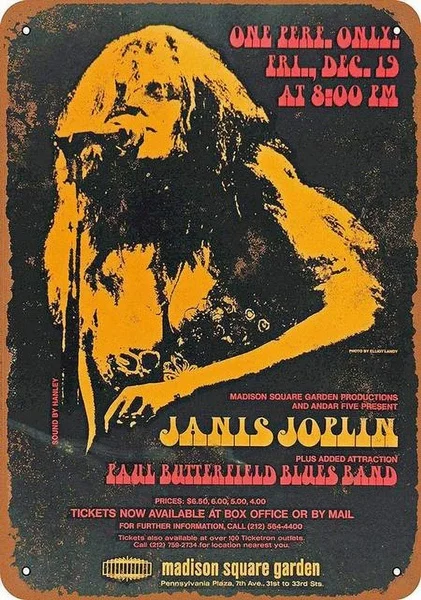 

Janis Joplin at Madison Square Garden Tin Sign art wall decoration,