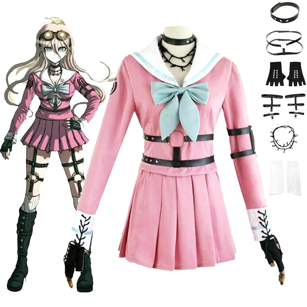 

Аниме Danganronpa V3: убийство гармонии Iruma Miu Rabbit Школьная форма Косплей Костюм Хэллоуин вечернее платье комплект одежды для женщин