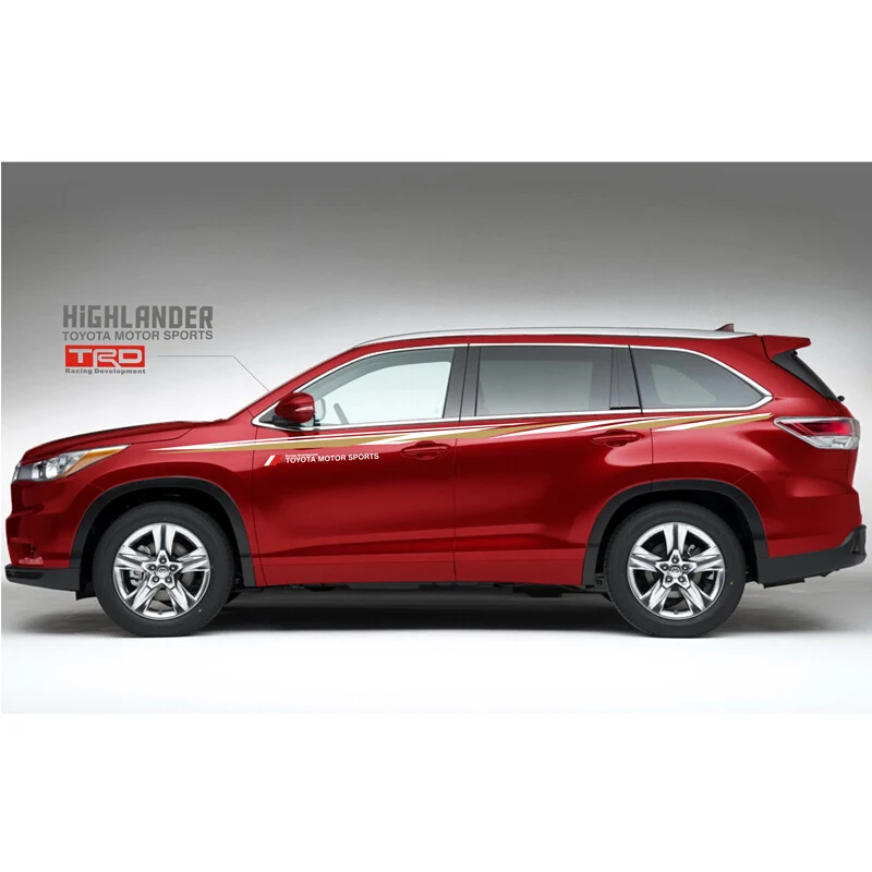 

Автомобильный Стайлинг, Спортивная Автомобильная Наклейка для Toyota Highlander body, Спортивная наклейка, автомобильные наклейки