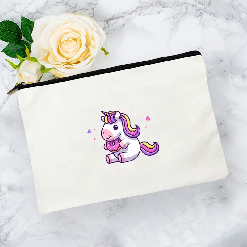 

Cartoon Horse Pattern Cosmetic Bag for Makeup Mini Free Shipping Bags Women Organizer Woman Make Up Handbags Women's Travel