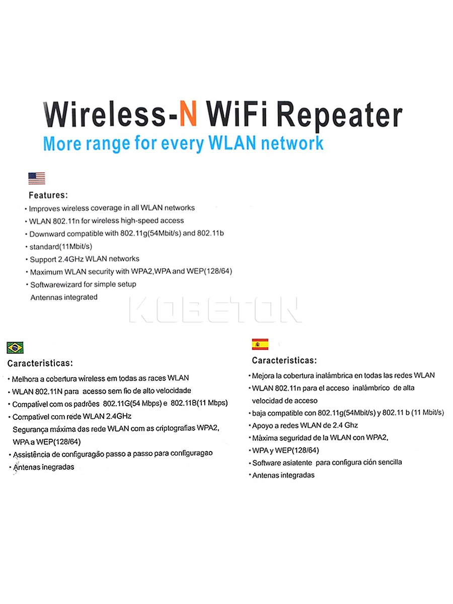 Kebidu Портативный Беспроводной-N AP повторитель Wi-Fi сети маршрутизатор расширитель