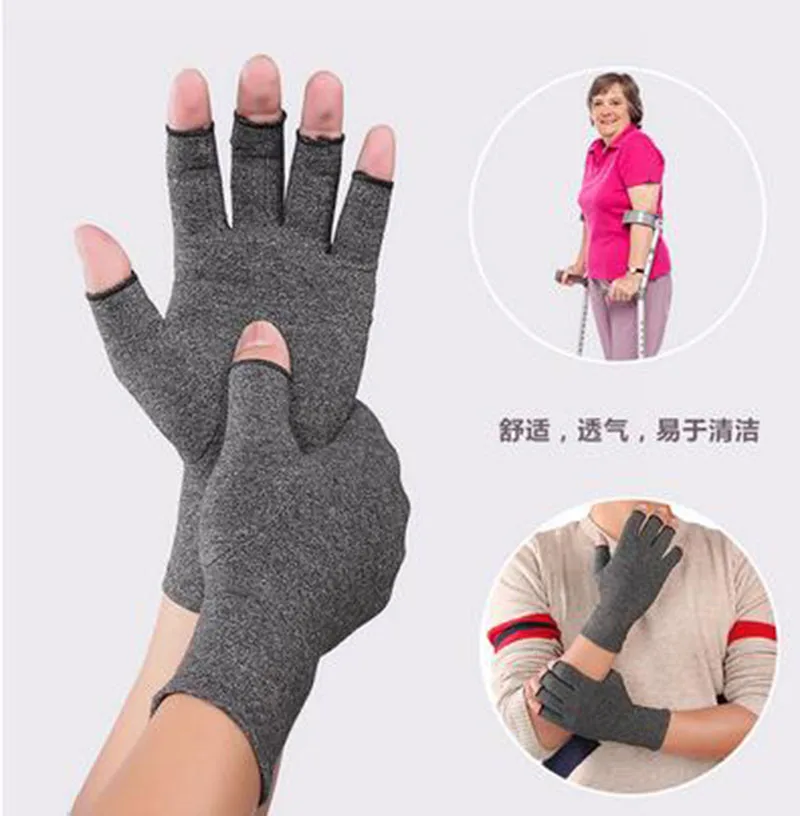 1 пара унисекс хлопок эластичная терапия компрессионные перчатки артрита боли в