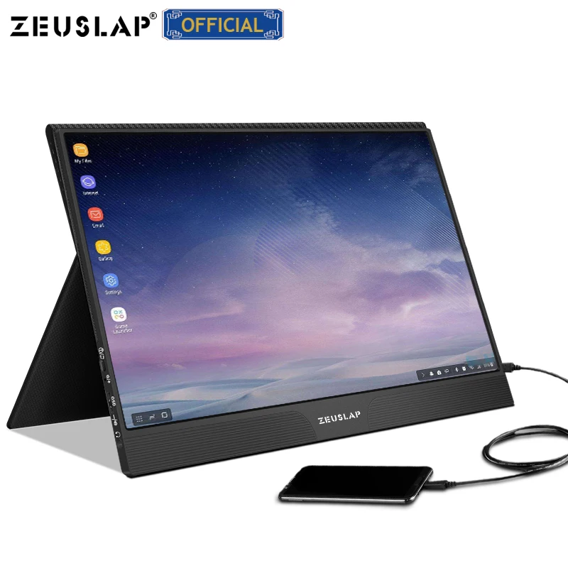 Фото ZEUSLAP 15 6 дюймов 1080P FHD IPS USB Type C HDMI совместимый игровой портативный монитор для ZEUSLAP 15 6 дюймов 1080P FHD IPS USB Type C HDMI совместимый игровой портативный монитор для