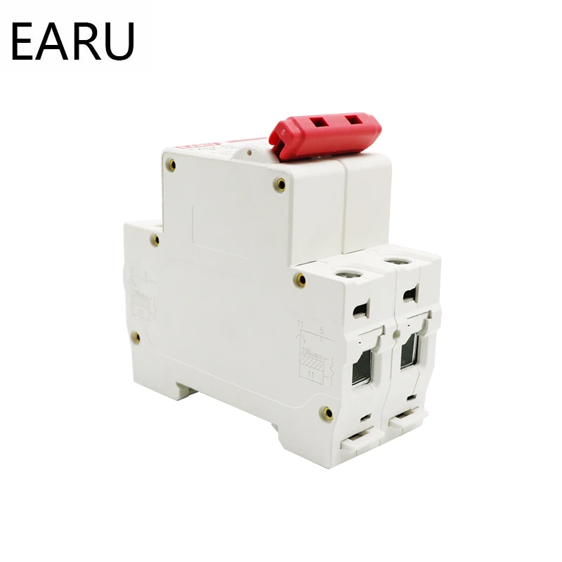 DC 1000V Солнечный мини выключатель защиты от перегрузки 6A/10A/16A/20A/25A/32A/40A/50A/63A 2P DC1000V