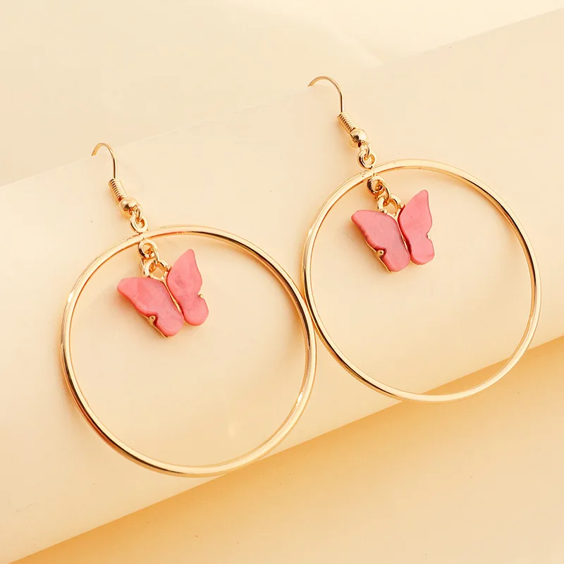 

Hoop Earrings Fashion Jewelry 2020 Kpop Butterfly Earrings For Women Charms Wedding Jewelry aretes de mujer boucle d'oreille