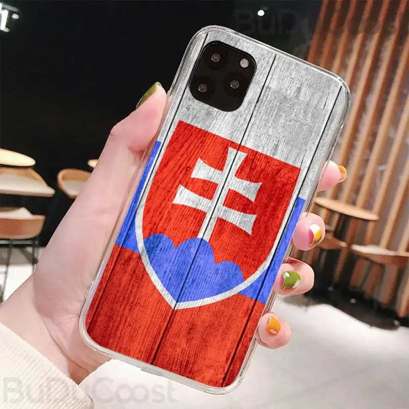 

Slovakia flag Phone Case For iPhone 11 12 pro XS MAX 8 7 6 6S Plus X 5S SE 2020 XR cover