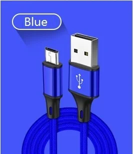 NOHON USB телефонный кабель для iPhone 11 Pro Max XS XR type C Micro usb кабель для зарядки и передачи данных для samsung Android 0,25 м 1 м 1,5 м 2 м 3 м - Цвет: Синий