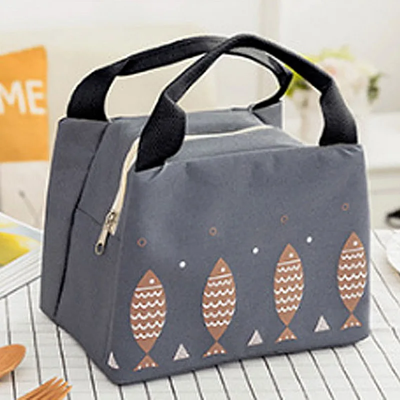 4 Oeak Portable Insulated Oxford Lunch Bags Thermal Food Picnic Lunch Bags For Women Kids Functional Pattern Cooler - Цвет: 4