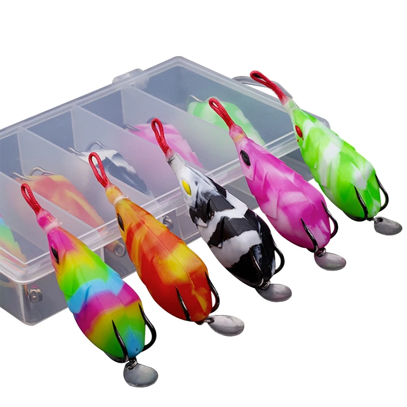 

Hot-Fishing Lures Frog Fishing Baits Set Artificial Leader Weights Display for Sea Fishing with Fishing Tackle Box