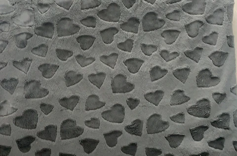Флисовая ткань с тиснением в виде сердца, Ультрамягкая, 1 метр, Норковое детское одеяло, полотенце, подушка, игрушка, 100% полиэстер