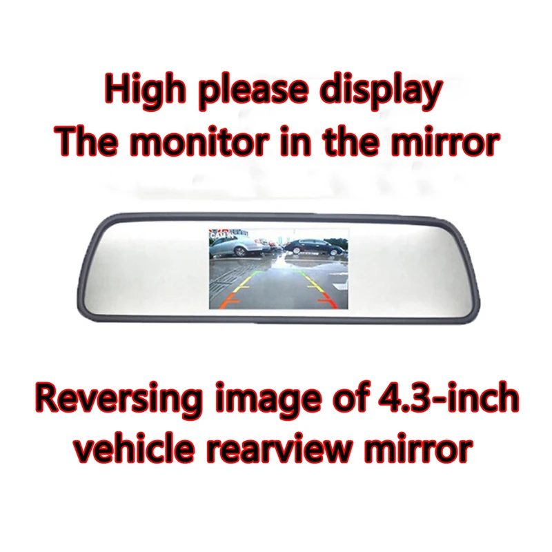 

4.3-Inch Car Video Recorder Dash Cam HD CCD Mirror Camera Loop Recording Motion Tracking Car Recorder