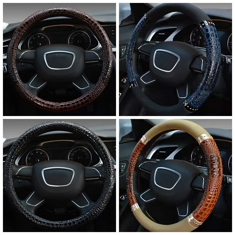 Чехол на руль автомобильные аксессуары 38 см кожа аллигатора для Hyundai RAV 4 Focus scirocco