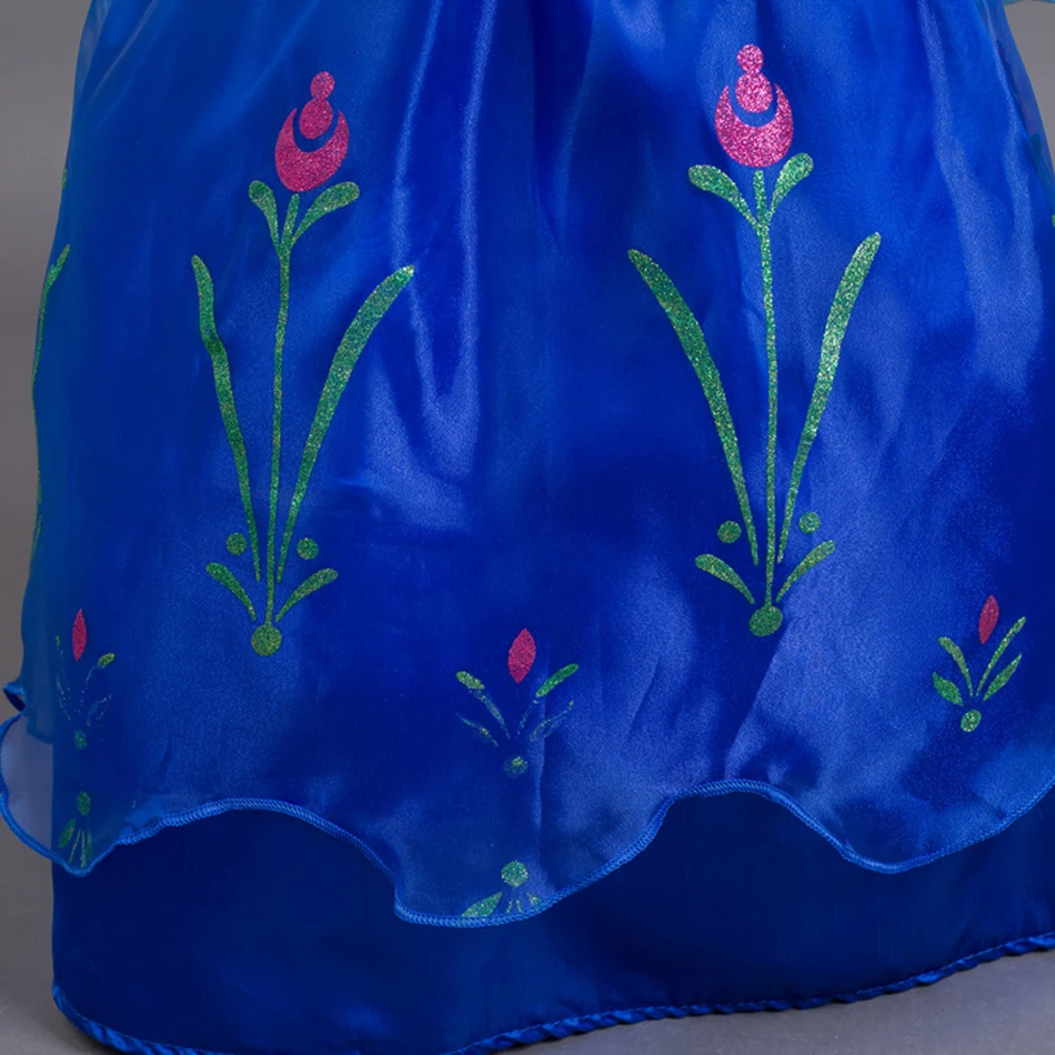 Frozen 2 Fantastic Anna Princess Dresses Girls Halloween Costume Long Gown Kids Carnaval Wedding Dress Children Cosplay Clothing