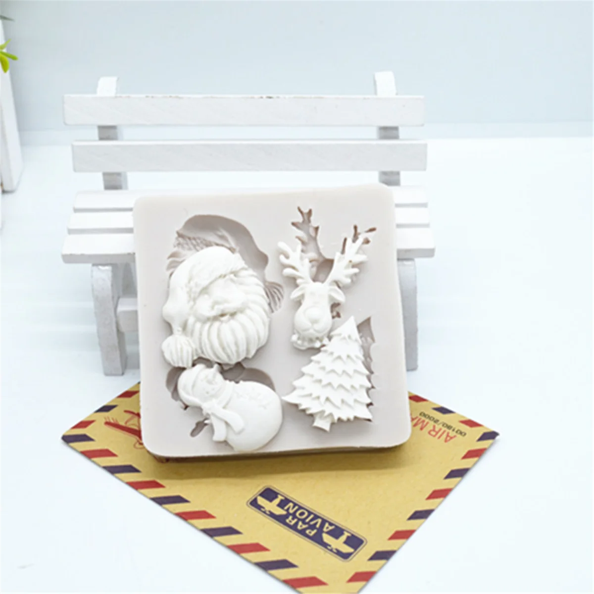 

1pc Christmas Deer Resin Molds, Tree Cake Tools Silicone Fondant Molds Cake Decorating Tools Pastry Baking Accessories FTM045