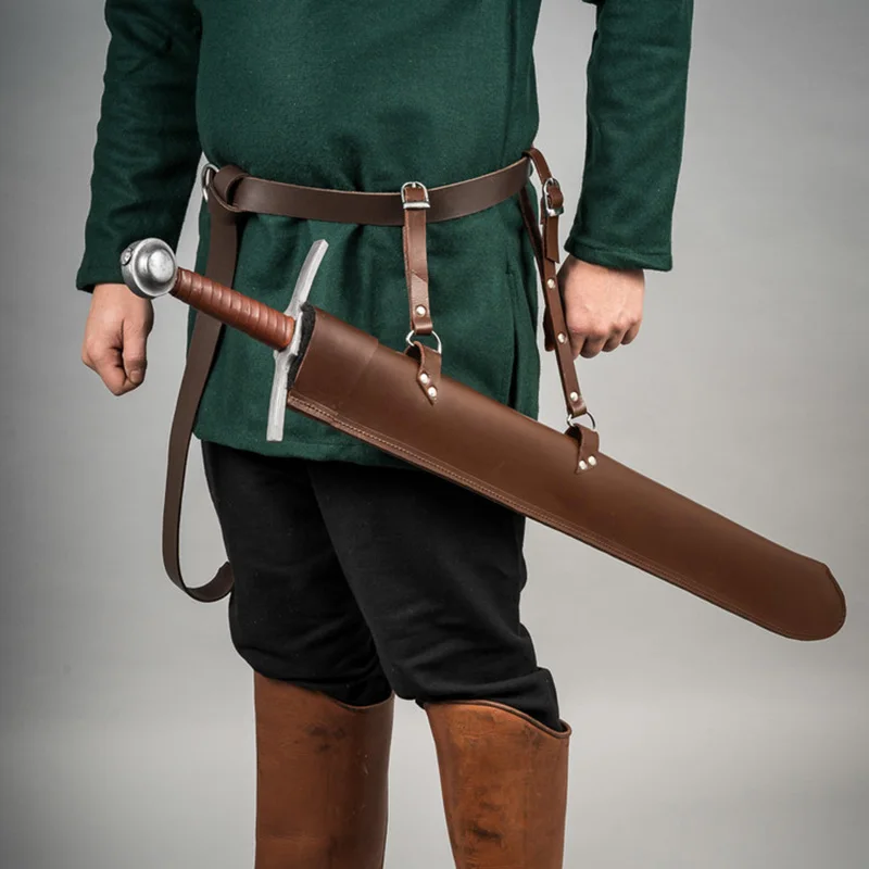 

Кожаный ножной кард в средневековом стиле, аксессуар для костюма викингов и Саксона, кобура на пояс В рыцарском стиле, для косплея, для мужчи...