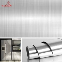 silver glossy refrigerator wallpaper self adhesive waterproof sticker kitchen cabinet dishwashers refurbish wall stickers film