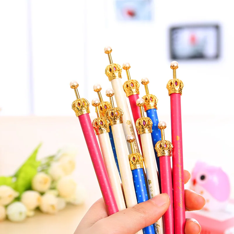Новая милая Шариковая ручка с короной новые детские школьные канцелярские