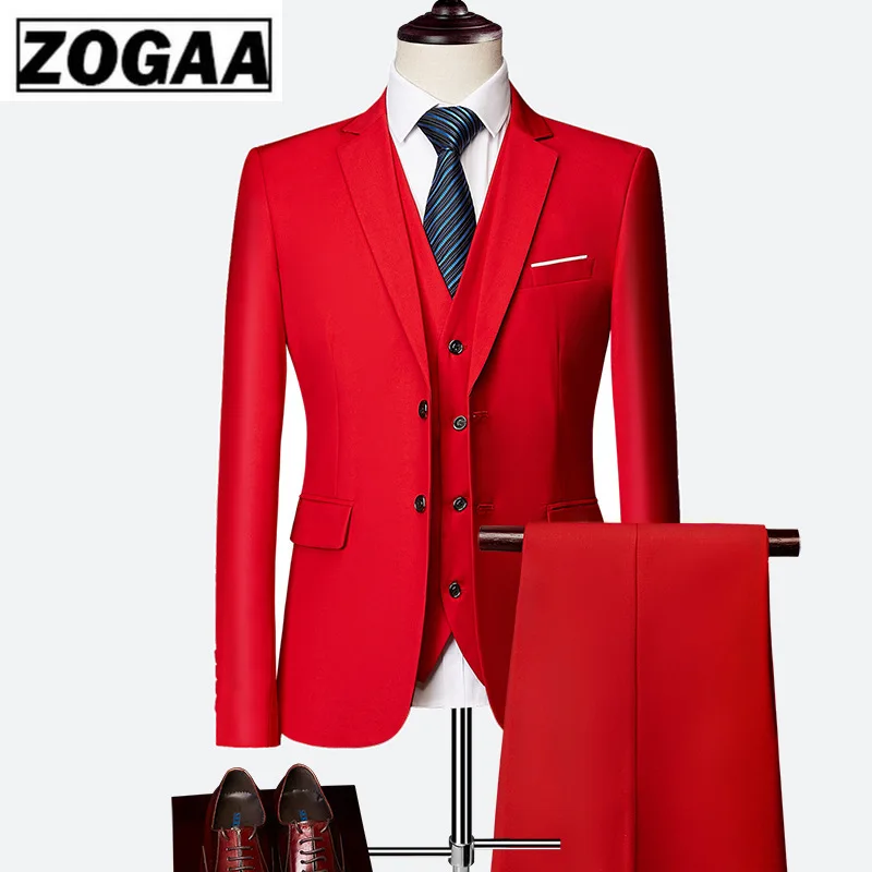 ZOGAA 2019 мужской свадебный костюм смокинг для жениха на заказ мужские костюмы