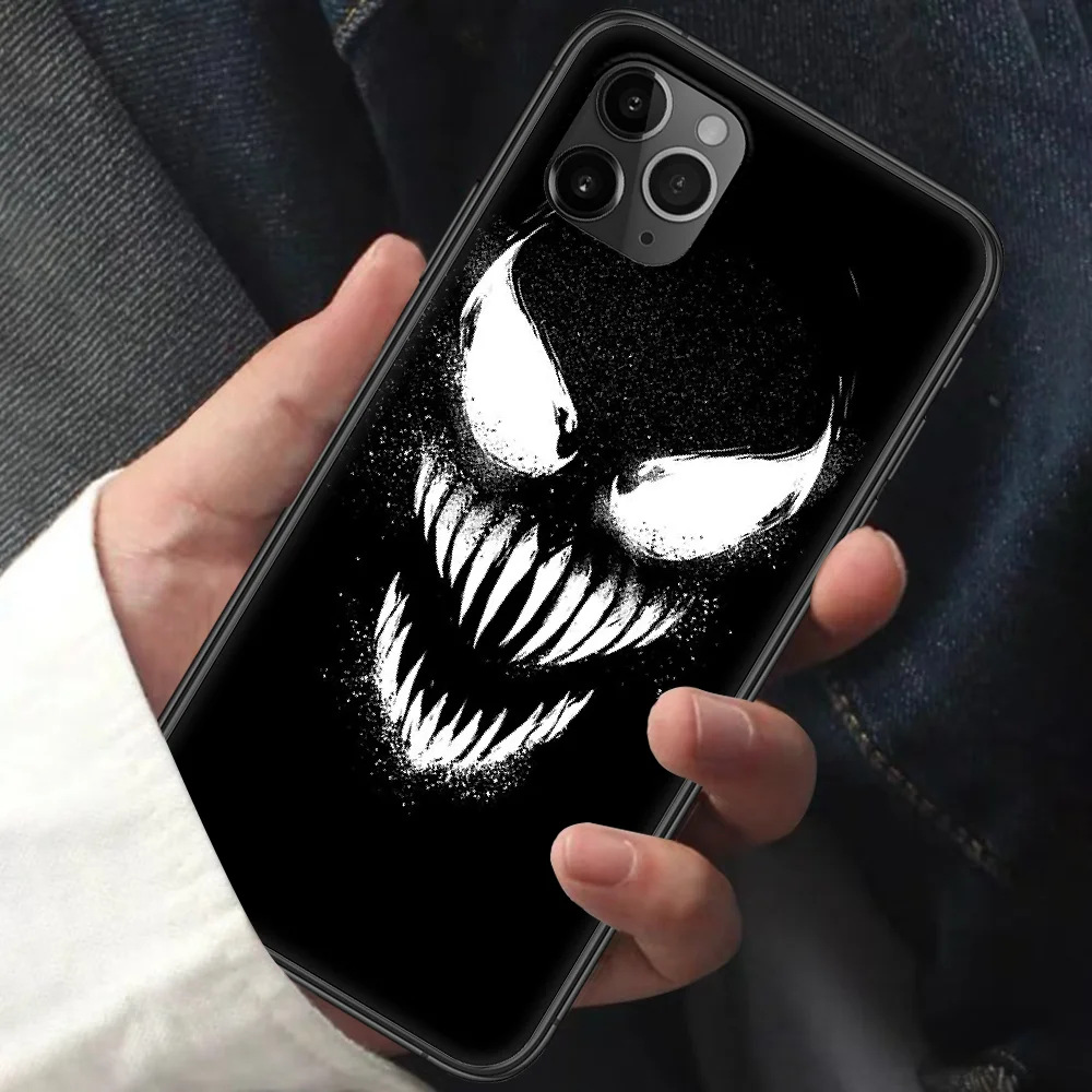 

Superhero Venom Phone Case For Iphone 11 12 Mini PRO XR X XS MAX 6 6s 7 8 Plus 5 5s SE 2020 black Cover Luxury Waterproof 3D