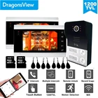 Dragonsview 7 дюймов беспроводной видеодомофон 2 квартиры дверной звонок с 2 кнопками мульти-Квартира видео домофон система Wifi