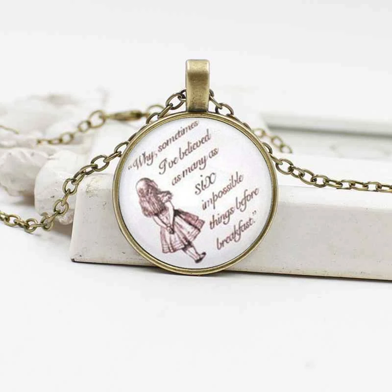 2019 новая Алиса в стране чудес Хрустальная женская подвеска ожерелье ювелирные