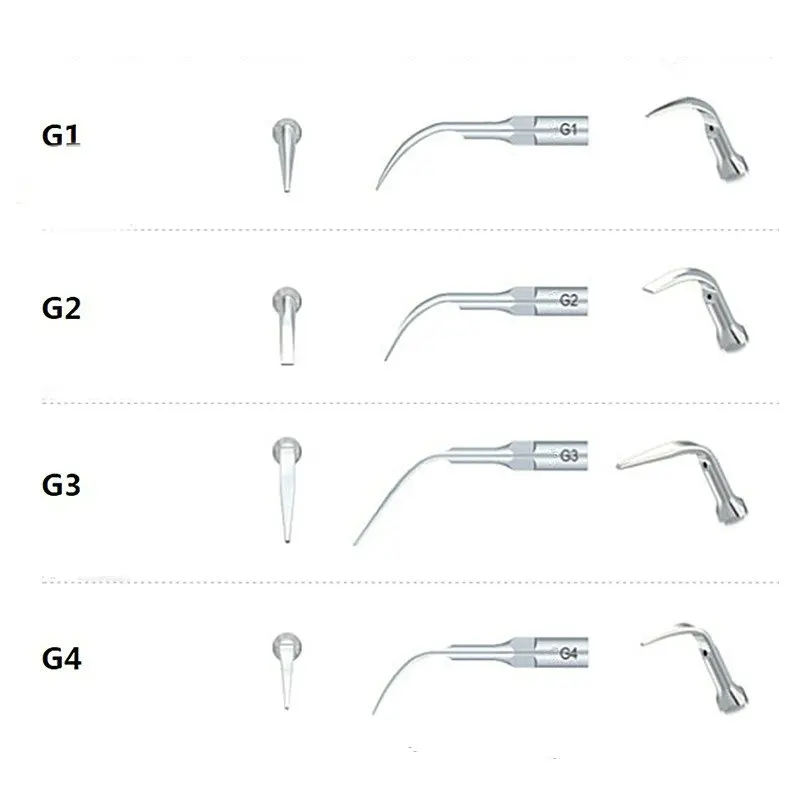 5 шт. насадок для ультразвукового скалера G1 G2 G3 G4, подходят для ручки EMS Woodpecker Scaling Tip on.