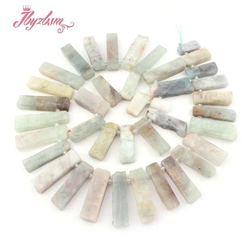 5x10-7x33mm Charoite опал, кварц, Агатовая палочка рыхлый натуральный камень бусины для DIY для изготовления украшений ожерелья Браслет серьги 15" - Цвет: Aquamarine