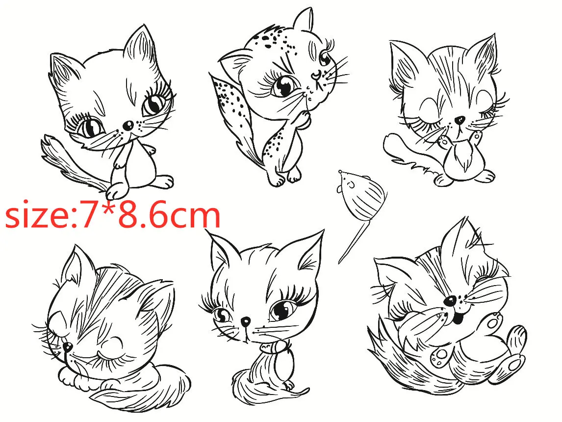 

Animal Cat Transparent Silicone Rubber Stamp and Metal Die Sheet Cling Scrapbooking DIY Cute Pattern Photo Album