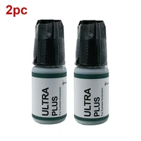 2 bottles ultra plus professional adhesive for eyelash extension 5g original korea 3s dry time latest most powerful glue