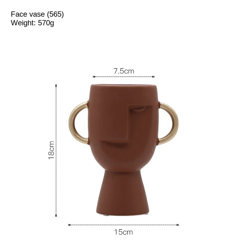 Роскошная керамическая маска Аватар в скандинавском стиле ваза для мужчин