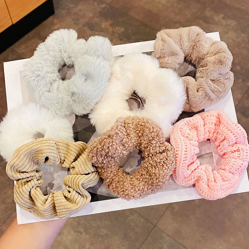 7 шт./компл. Женские Элегантные зимние плюшевые шерстяные вязаные эластичные