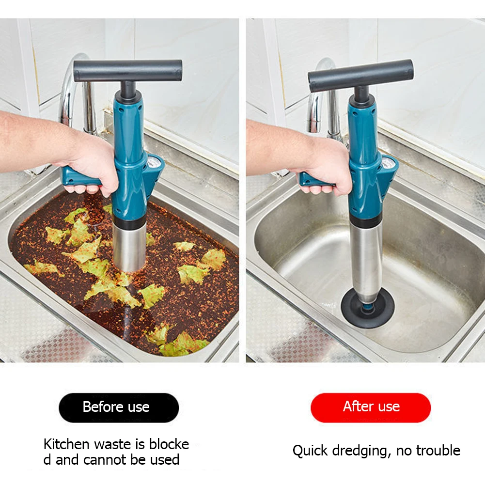 

Clogged Remover Sewer Dredge Pipe Toilet Plungers Drain Blaster High Pressure Air Drain Cleaner Manual Pneumatic Dredge Machine