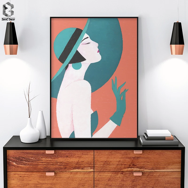 Современные пикантные женские холсте картина печатный плакат для гостиной в