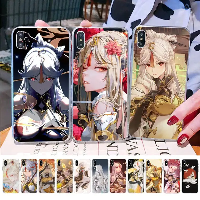 

Yinuoda Genshin Impact NingGuang Phone Case for iPhone 11 12 13 mini pro XS MAX 8 7 6 6S Plus X 5S SE 2020 XR case