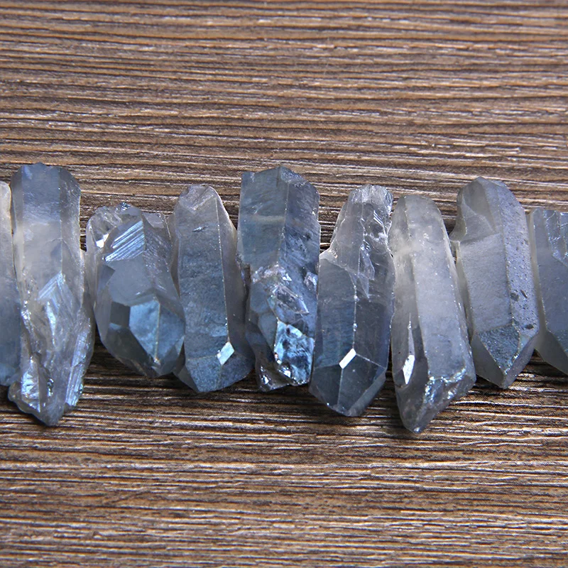 Титана натуральный кристалл кварца топ просверленные точка палка бусы украшение