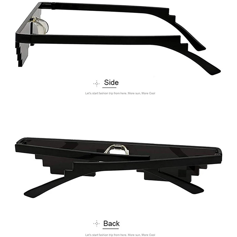 

Mosaic Glasses 8 Bit Pixel Sunglasses Eyewear Men Women Brand Party Eyeglasses Vintage Eyewear Gift Toy Glasses