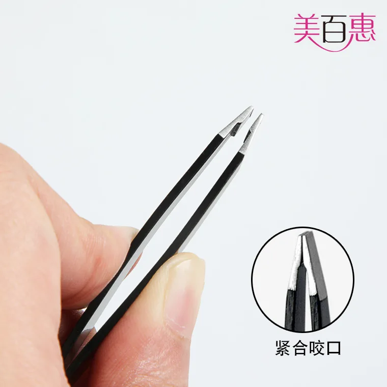 1 2 толстый черный Пинцет для глаз с гребнем ремонта бровей косой рот Вытяните