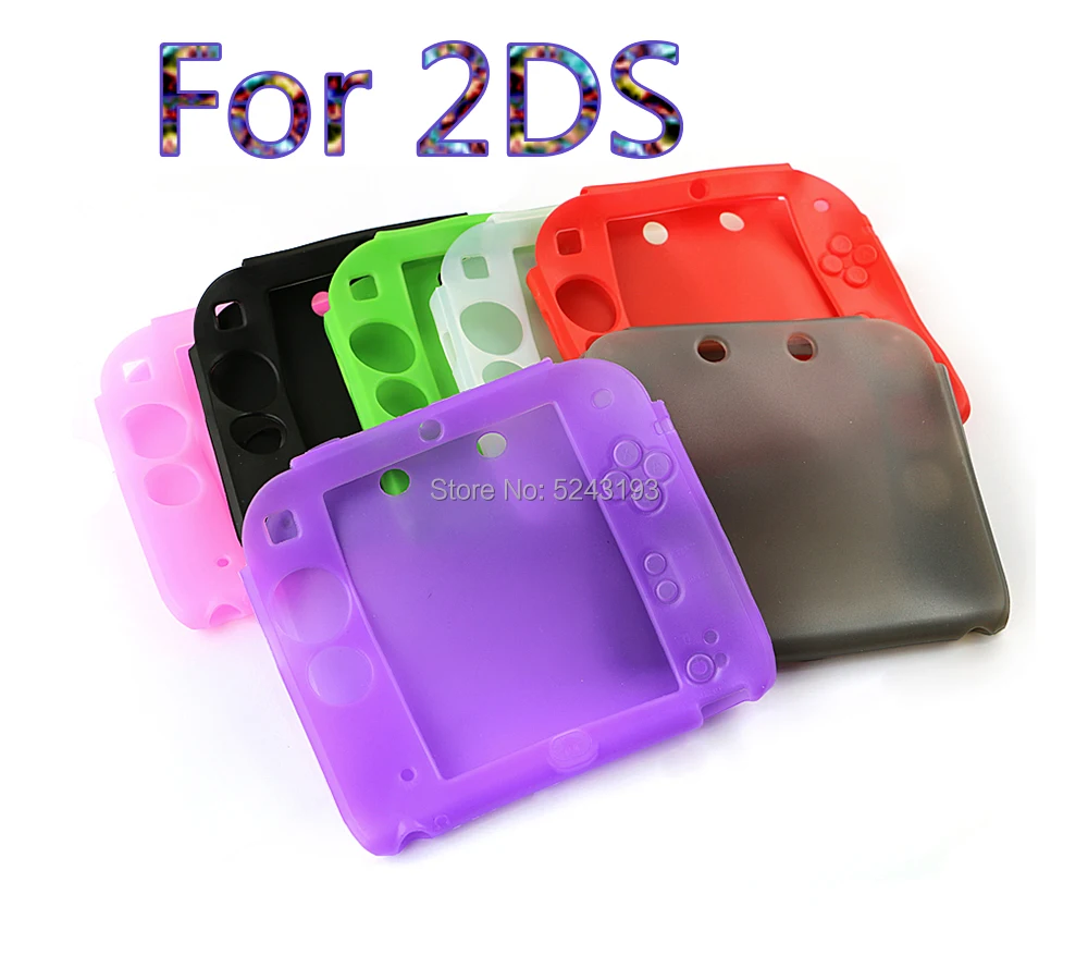 Мягкий удобный силиконовый чехол 2 шт. для 2DS 9 цветов резиновый гелевый Чехол с