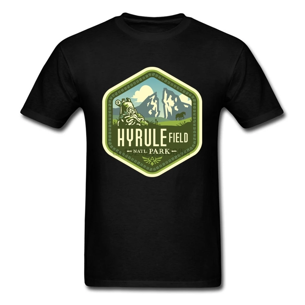 Zelda футболка Hyrule Field национальный парк мужские топы игровая графическая одежда