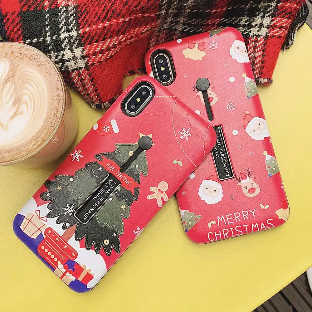 Веселый Чехол для телефона с рождественским рисунком iPhone 7 XR XS MAX X 8 Plus чехол