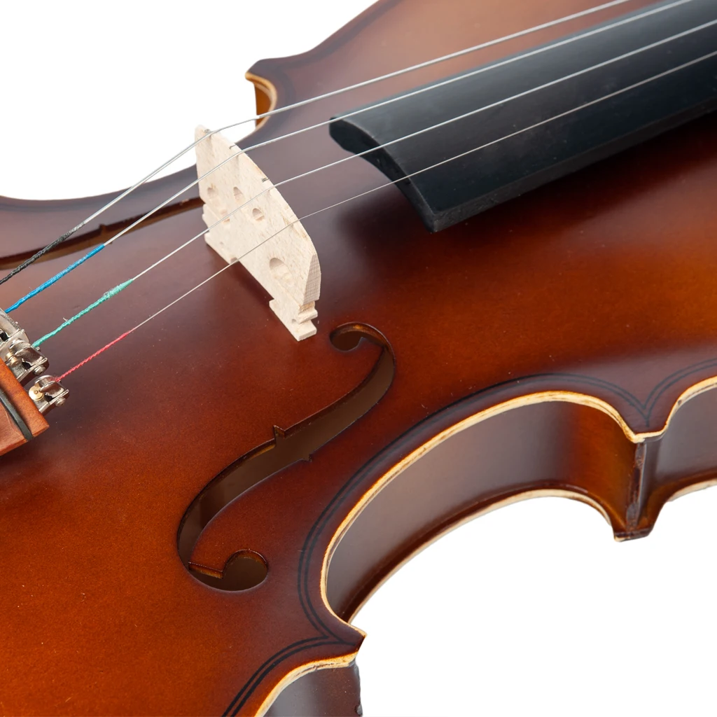 Acoustic Violin 4/4 Full Size Violin Fiddle W/ Bow Case Bridge Jujube Wood Accessories enlarge