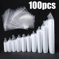 100pcsset plastic bags self adhesive bags 5d diy diamond painting drills glue storage cross stitch embroidery tools accessories