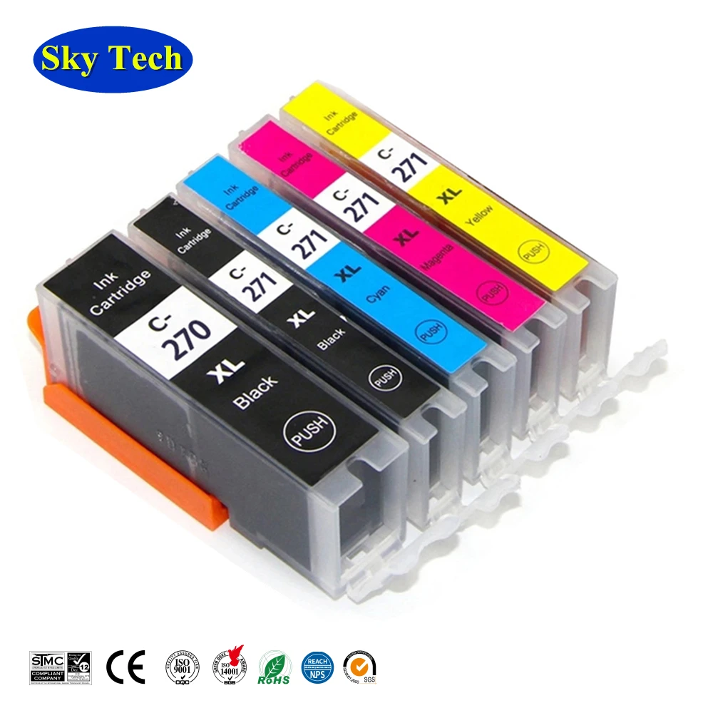 5PK совместимые чернильные картриджи для PGI270 CLI271 PGI 270 CLI 271 canon MG5720 MG5721 MG5722 MG6820 MG6821
