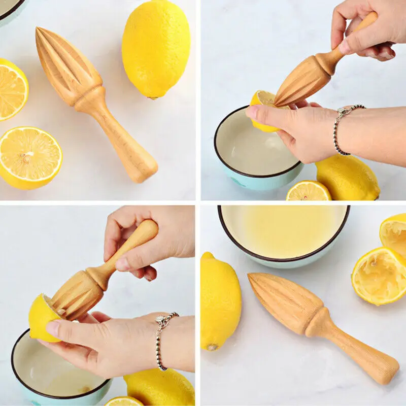 

Wooden Lemon Squeezer Hand Press Manual Juicer Fruit Orange Citrus Juice Extractor Reamers Kitchen Products