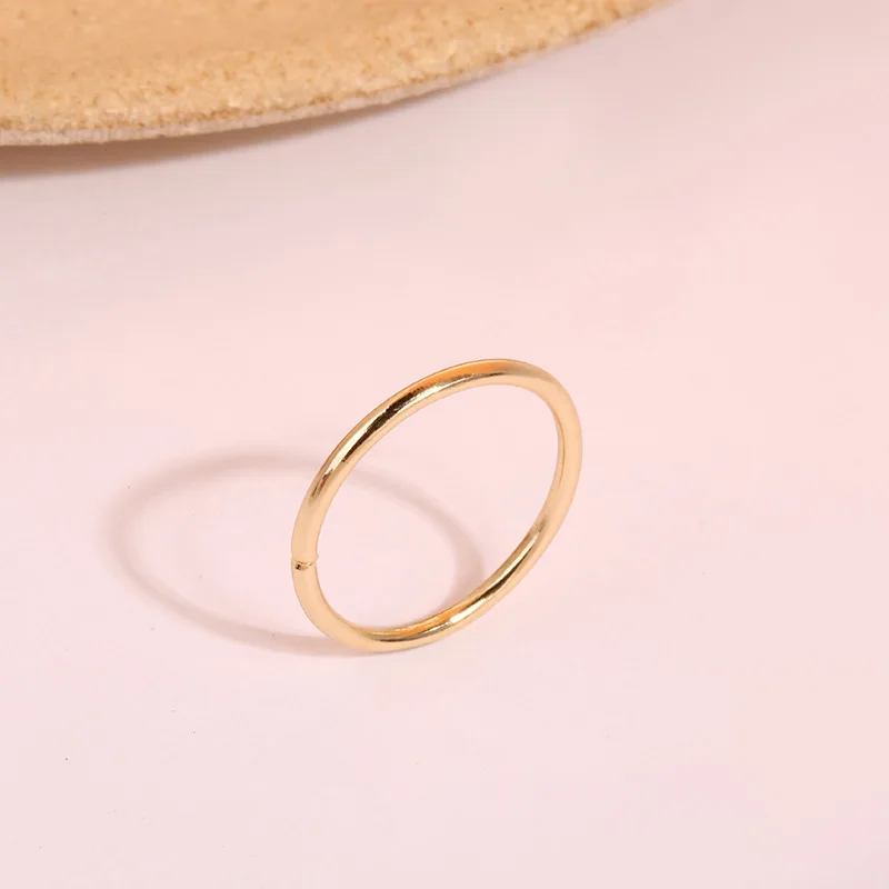 

8Pcs/Set 2020 Elegant Colorful Round Natural Stone Finger Rings For Women Korea Simple Design Crystal Temperament Party Jewelry